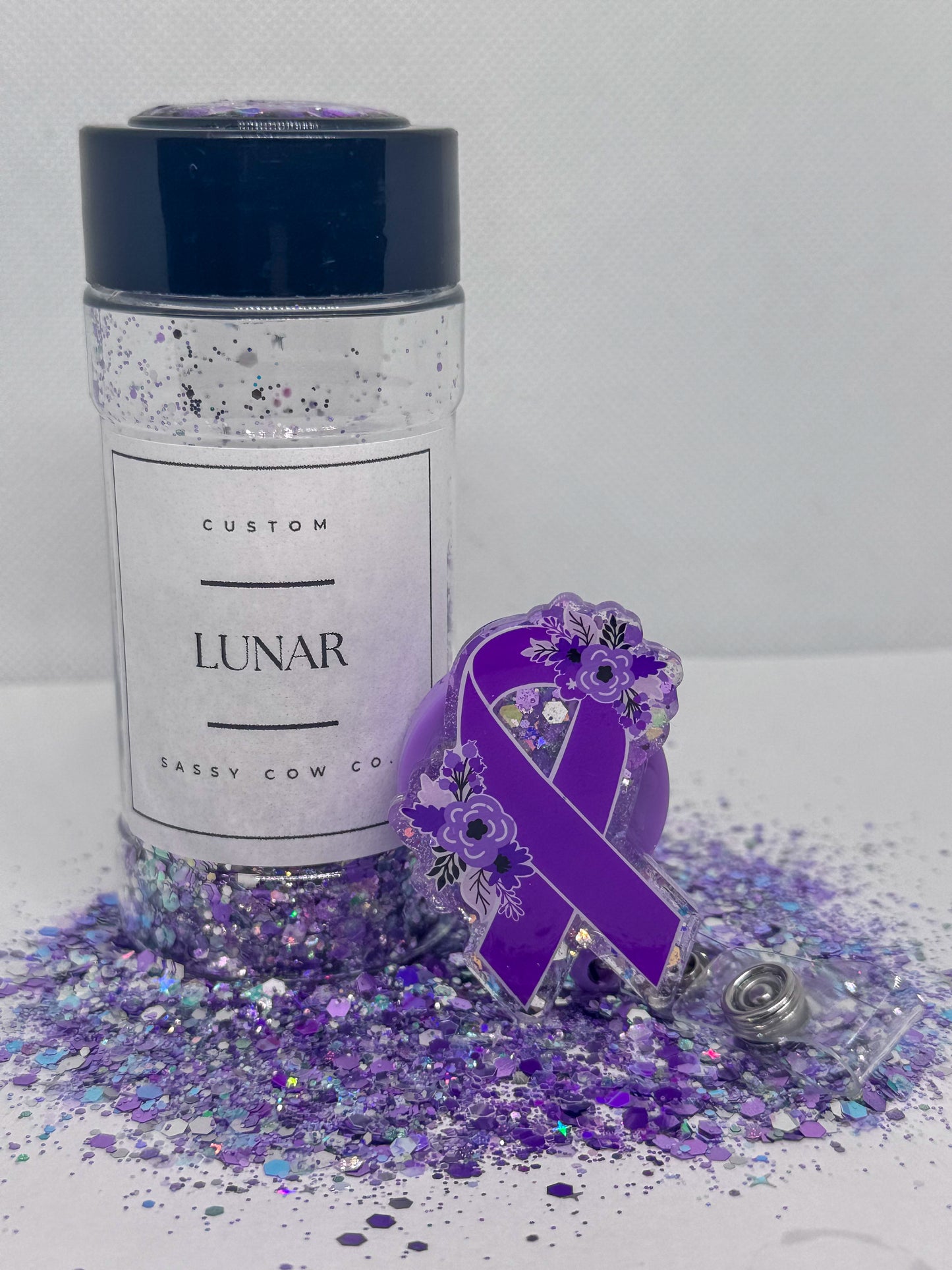 Purple Ribbon Badge Reel